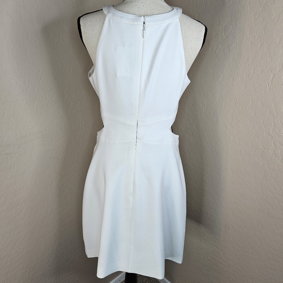 Likely Womens Isadora White Mini Dress Sz 10 Crossfront Cut-out Hip Clubbing Fun - Picture 8 of 14